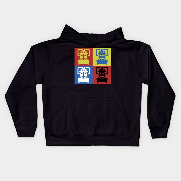 Cyberman pop art Kids Hoodie by BeyondGraphic